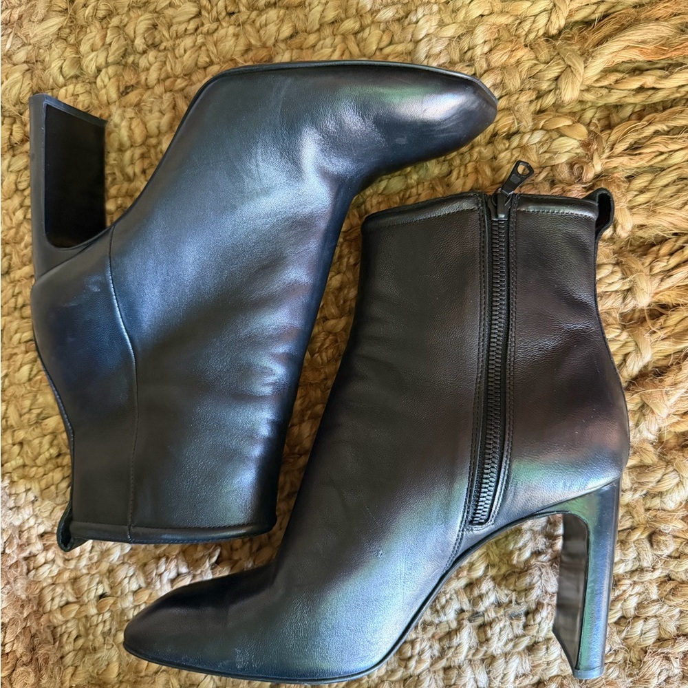 Rag & bone aja boots Black Leather Women’s Ankle Boots Classic Zip Style sz10(40 - Picture 3 of 7